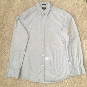 J Crew Lite Blue Slim Long Sleeve Button-Up